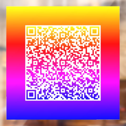 Aangepaste QR-code Business Promotievenster Cling Raamsticker (Vel 2)