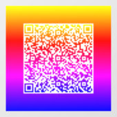 Aangepaste QR-code Business Promotievenster Cling Raamsticker (Vel)
