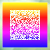 Aangepaste QR-code Business Promotievenster Cling Raamsticker (Vel 3)