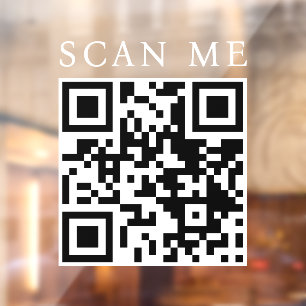 Aangepaste QR-code Business Shop Storefront Boutiq Raamsticker