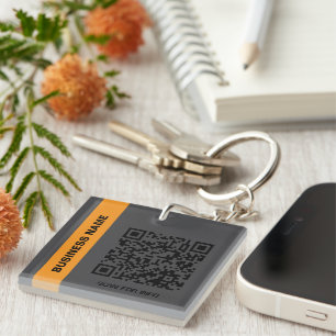 Aangepaste QR-code Business Sleutelhanger