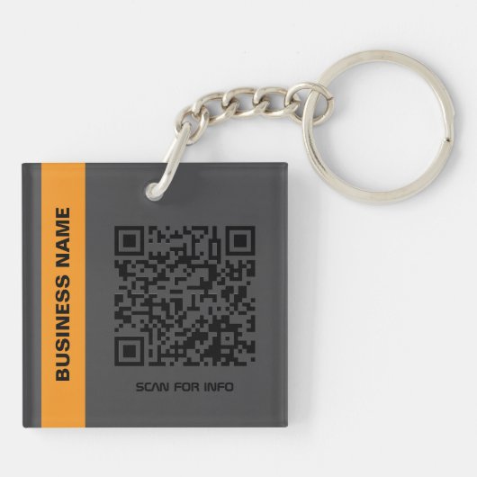 Aangepaste QR-code Business Sleutelhanger (Achterkant)