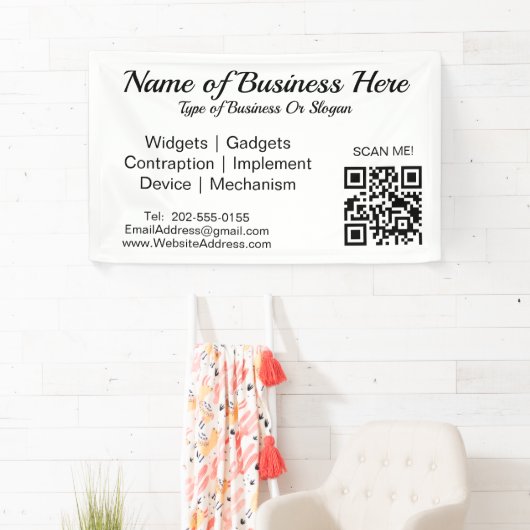Aangepaste QR Code Business Spandoek (Insitu)