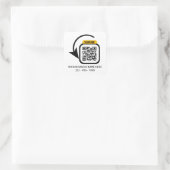 Aangepaste QR Code Business Vierkante Sticker (Tas)