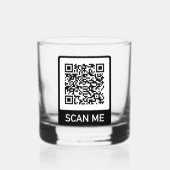Aangepaste QR-Code business Whisky Glas (Voorkant)