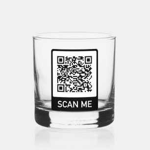 Aangepaste QR-Code business Whisky Glas