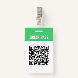 Aangepaste Qr Code Covid Green Pass Badge