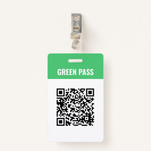 Aangepaste Qr Code Covid Green Pass Badge
