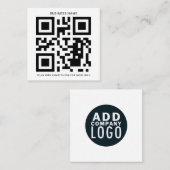 Aangepaste QR-code Creëer Uw eigen Vierkante Visitekaartje (Voorkant / Achterkant)