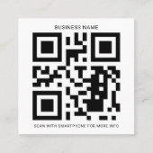 Aangepaste QR-code Creëer Uw eigen Vierkante Visitekaartje (Voorkant)