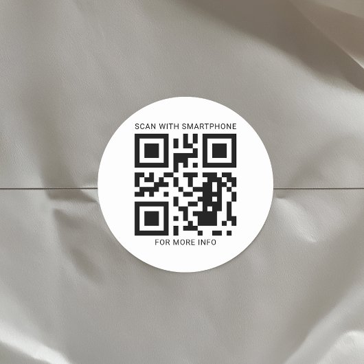 Aangepaste QR-code Creëer Uw eigen zakelijke ticke Ronde Sticker