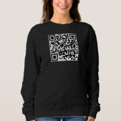 Aangepaste QR-code dubbelzijdig afdrukken Dames zw Trui (Voorkant)