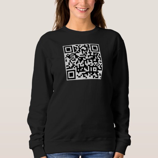 Aangepaste QR-code dubbelzijdig afdrukken Dames zw Trui (Voorkant)