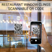 Aangepaste QR-code Duidelijke transparante glassig Raamsticker