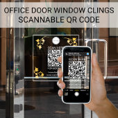 Aangepaste QR-code Duidelijke transparante glassig Raamsticker