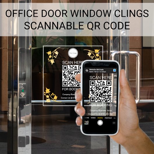 Aangepaste QR-code Duidelijke transparante glassig Raamsticker