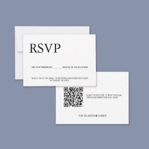 Aangepaste QR-code E-mail RSVP Gereserveerde stoel