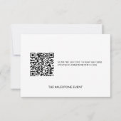 Aangepaste QR-code E-mail RSVP Gereserveerde stoel (Achterkant)
