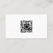 Aangepaste QR-code Eenvoudige, moderne, witte mini Visitekaartje (Achterkant)