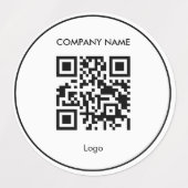 Aangepaste qr code eenvoudige witte zakelijke logo labels (Design 2)