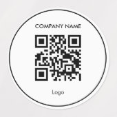 Aangepaste qr code eenvoudige witte zakelijke logo labels (Design 1)
