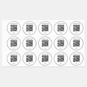 Aangepaste qr code eenvoudige witte zakelijke logo labels (Vel)