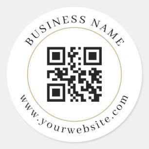 Aangepaste QR-code elegant Ronde Sticker