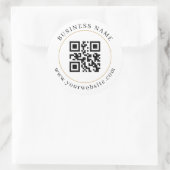 Aangepaste QR-code Elegant Ronde Sticker (Tas)