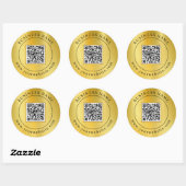 Aangepaste QR-code Elegant Ronde Sticker (Vel)