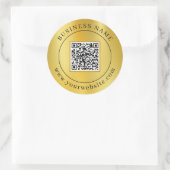 Aangepaste QR-code Elegant Ronde Sticker (Tas)