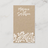 Aangepaste QR-code Elegant Swirl Earling Display K Visitekaartje (Voorkant)