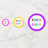 Aangepaste QR-code en Business Logo Company Confet Confetti (Achterkanten)