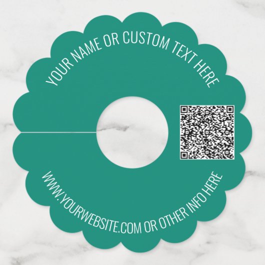 Aangepaste QR-code en Label voor promotiewijn voor (Achterkant)