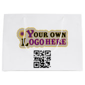 Aangepaste QR-code en logo Groot Cadeauzakje (Voorkant)