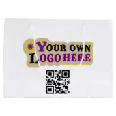 Aangepaste QR-code en logo Groot Cadeauzakje (Achterkant)