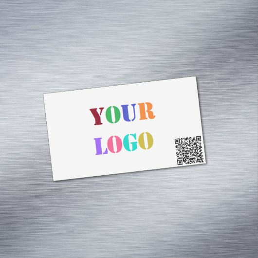 Aangepaste QR-code en Logo Uw Business Car Magnet Magnetisch Visitekaartje (Voorbeeld)