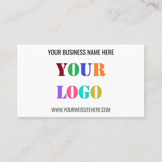 Aangepaste QR-code en Logo Uw Visitekaartje (Voorkant)