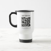 Aangepaste QR-code en moderne tekst Reisbeker (Links)