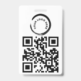 Aangepaste QR-code en/of Logo-badge Badge