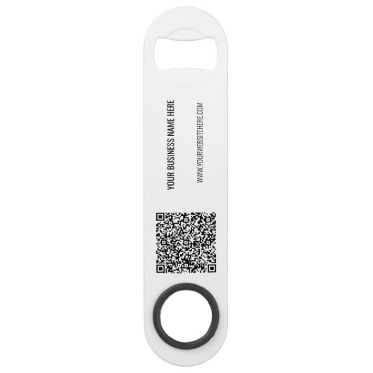 Aangepaste QR-code en Sjabloon van de tekstbalksle Speed Flessenopener (Voorkant)