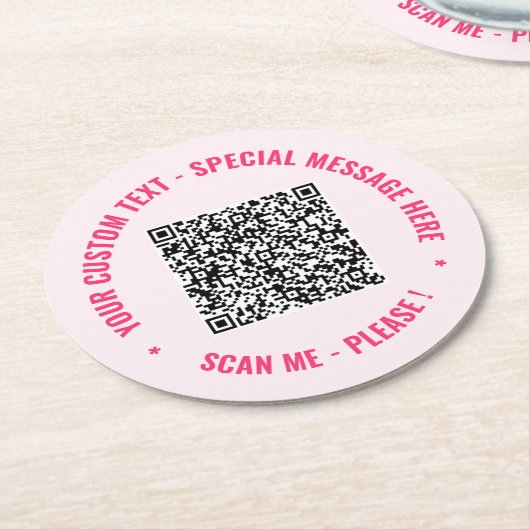 Aangepaste QR-code en Sjabloon van het Onderzetter (Gebogen)