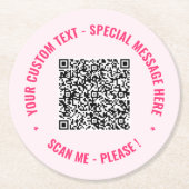 Aangepaste QR-code en Sjabloon van het Onderzetter (Voorkant)