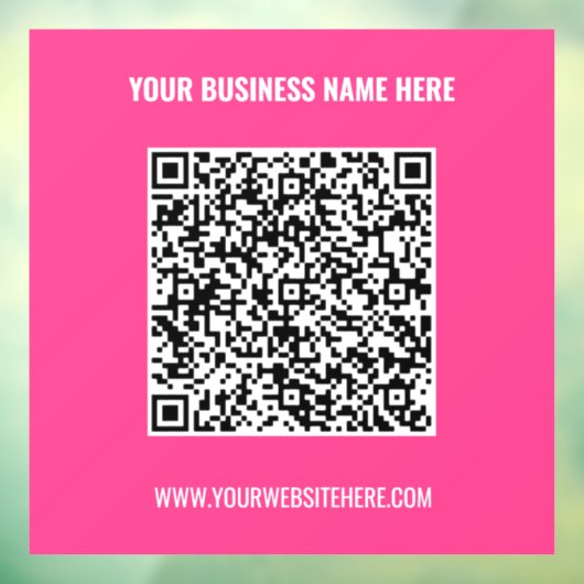 Aangepaste QR-code en Sjabloon voor het vastklemme Raamsticker (Vel 3)