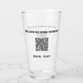Aangepaste QR-code en Sjabloon voor tekstpromotieg Glas (Achterkant)