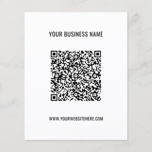 Aangepaste QR-code en SMS Promotion Business Flyer (Achterkant)