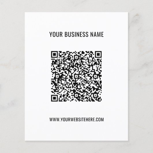Aangepaste QR-code en SMS Promotion Business Flyer (Voorkant)