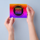 Aangepaste QR-code en tekst Business Promotiebroch Flyer (Hand)