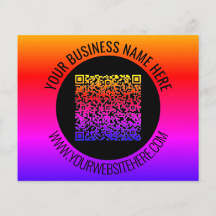 Aangepaste QR-code en tekst Business Promotiebroch Flyer