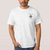 Aangepaste QR-code en tekst Business T-shirt Sjabl (Voorkant)