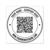 Aangepaste QR-code en tekst Business Zelfinkkend S Zelfinktende Stempel (Design)